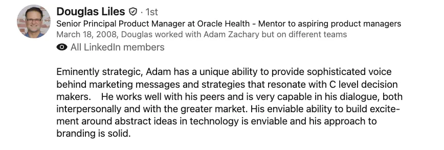 Testimonial from Douglas Liles