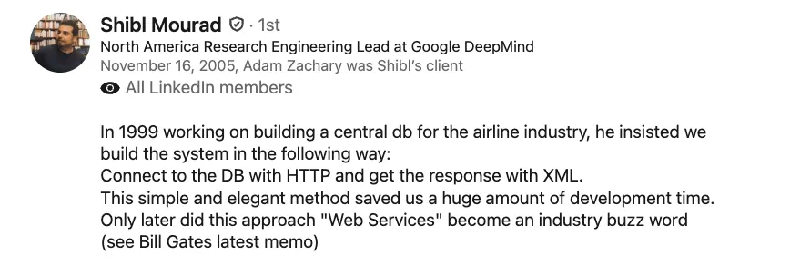 Testimonial from Shibl Mourad